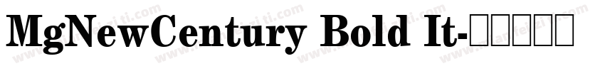 MgNewCentury Bold It字体转换